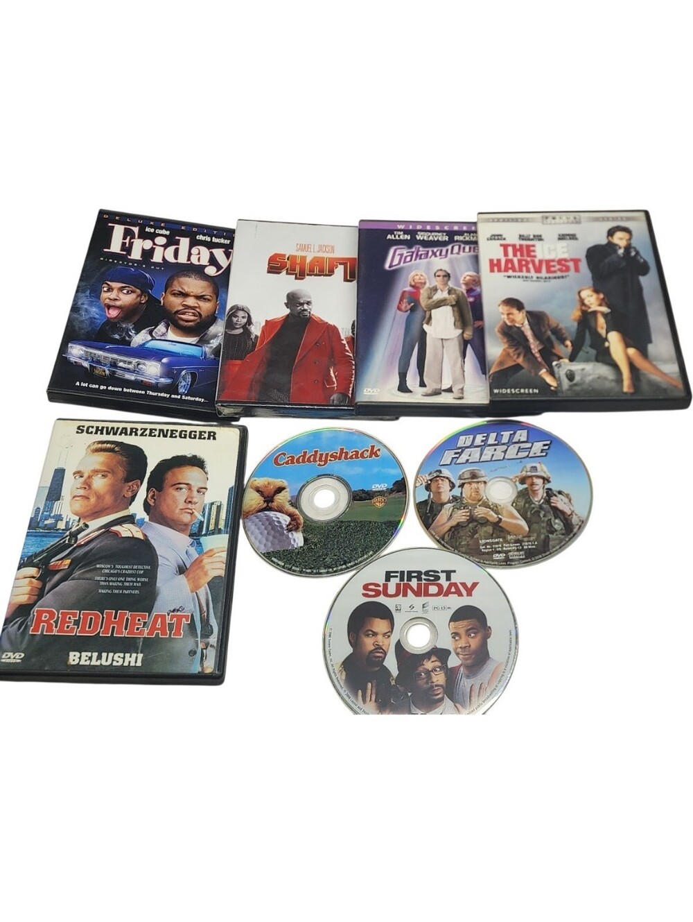 8pc Comedy DVDs - Friday, Shaft, Caddyshack, Delta Farce, Etc